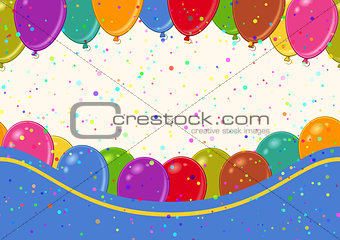 Seamless Background with Balloons