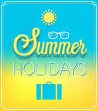 Summer Holidays typographic design.