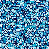 Blue mosaic seamless background