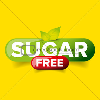 Sugar Free vector button