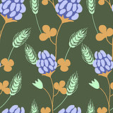 Cute vector floral seamless pattern