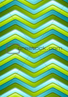 Abstract green and turquoise curved stripes