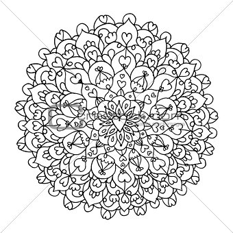 Mandala ornament, hand made sketch for your design