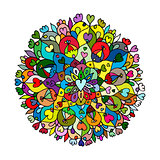 Mandala ornament, colorful pattern for your design
