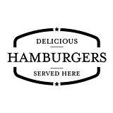 Hamburger vintage stamp logo