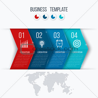 Business project template with arrows