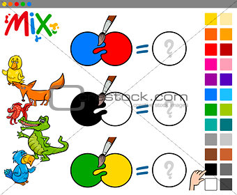 mix colors educational activity