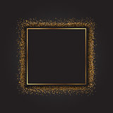 Gold glitter frame 