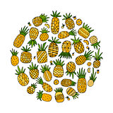 Pineapple set, sketch for your design