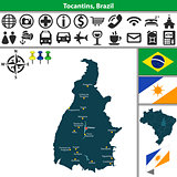 Map of Tocantins, Brazil