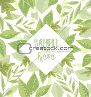 Background with green leaves
