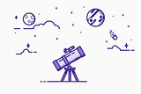 Telescope line illustration