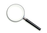 Magnifying glass in a metal frame