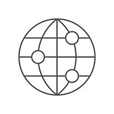 World network line icon