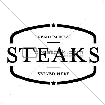 Premium Beef Steaks vintage stamp