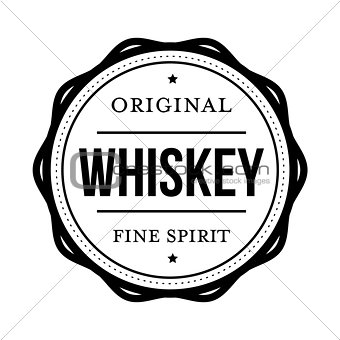 Whiskey vintage stamp sign