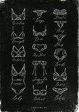 Underwear poster classic chalk