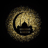 Gold ramadan kareem background 