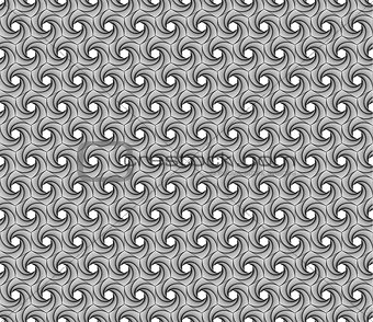 Spiral line geometric seamless pattern. Modern vector tile background with hexagons.