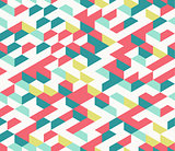 Colorful irregular vector abstract geometric seamless pattern with hexagons