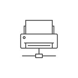 Network printer line icon