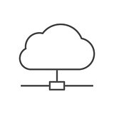 Cloud network line icon