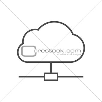 Cloud network line icon