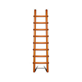 Wooden ladder with shadow leading up