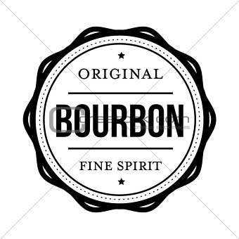 Bourbon vintage stamp sign