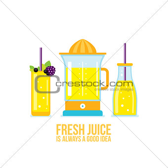 Juicer Glass of juice Smoothie bottle Organic fresh summer drinks
