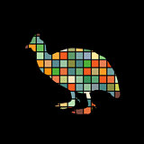 Galeeny bird color silhouette animal