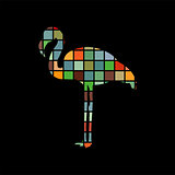 Flamingo bird color silhouette animal