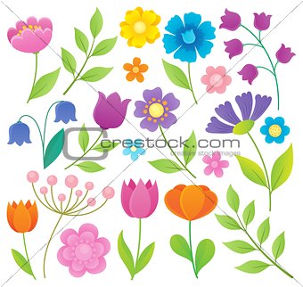 Stylized flowers topic set 1