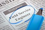 Field Service Engineer Wanted. 3d.