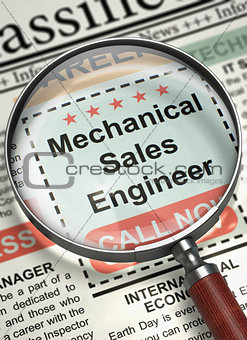 Mechanical Sales Engineer Join Our Team. 3D.
