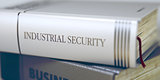 Industrial Security Concept. Book Title. 3d.