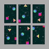 Abstract vector geometric design banners templates