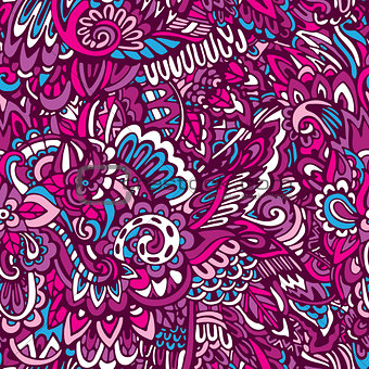 doodle pattern floral background