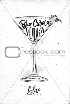 Blue lagoon cocktail