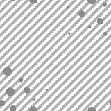 Grey diagonal stripes and circles seamless pattern