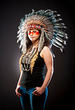 Native American Indian Chief War Bonner 