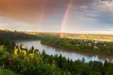 Rainbow over North Saskatchewan River