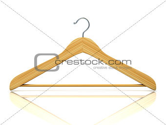 Wooden clothes hangers, 3D