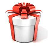 White cylinder gift box