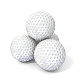 Golf balls. 3D