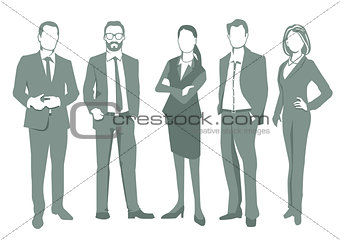 Group of business people illustration, isolated