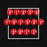 Black Friday Sale Balloon Concept of Discount. Special Offer Tem