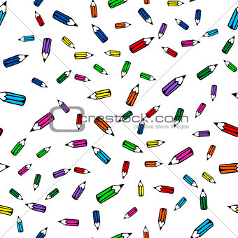 seamless pattern with pencil. vector
