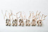 Ballet shoes pointe isolated