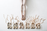 Legs of a young ballerina